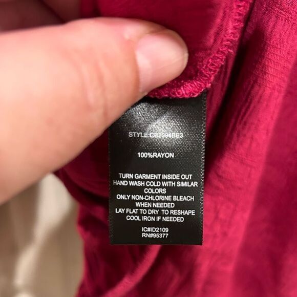 Evereve Sanctuary Raspberry Pink Jet Setter Peasant Boho Blouse Medium - Picture 8 of 9
